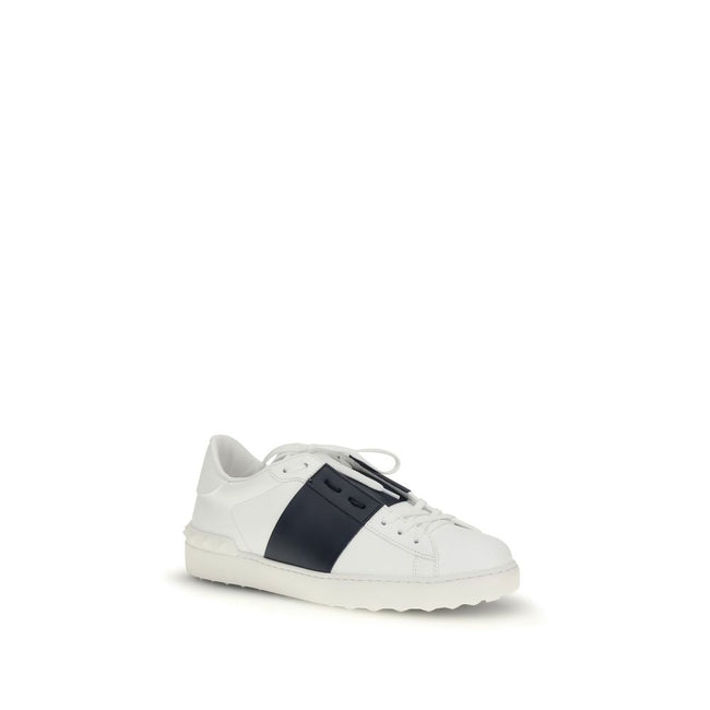 Valentino Garavani Sneakers aus blauem Kalbsleder Bos Taurus, Low-Top