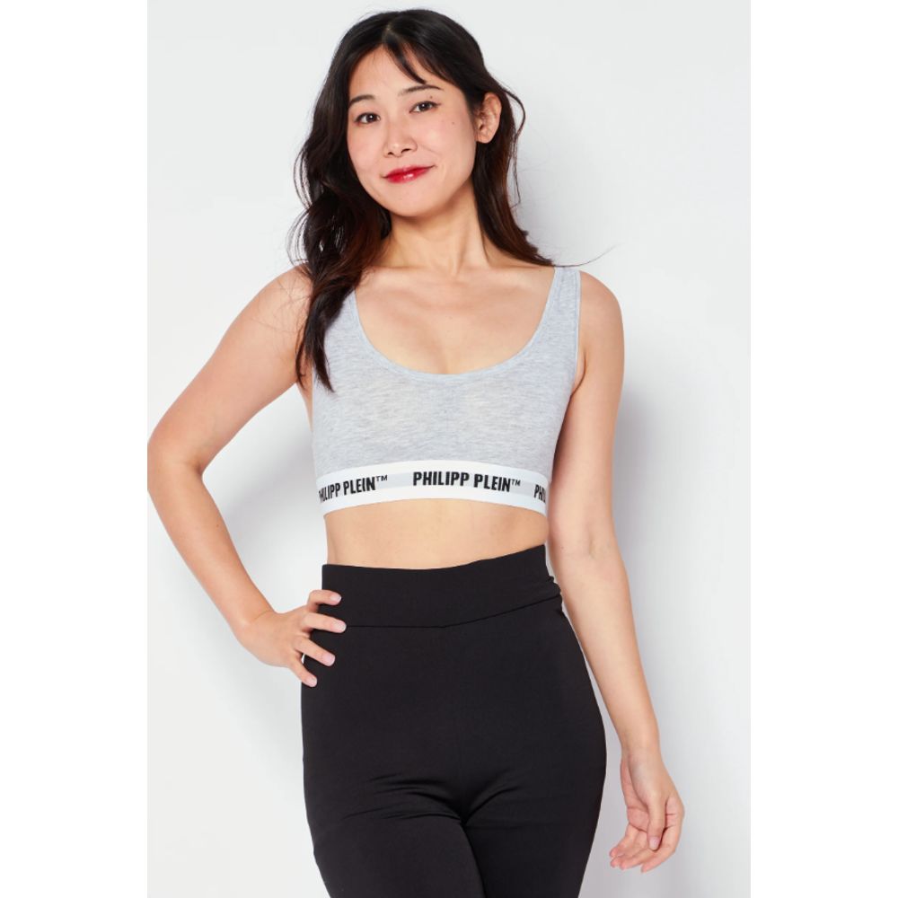 Philipp Plein Graue Baumwoll-Tanktops