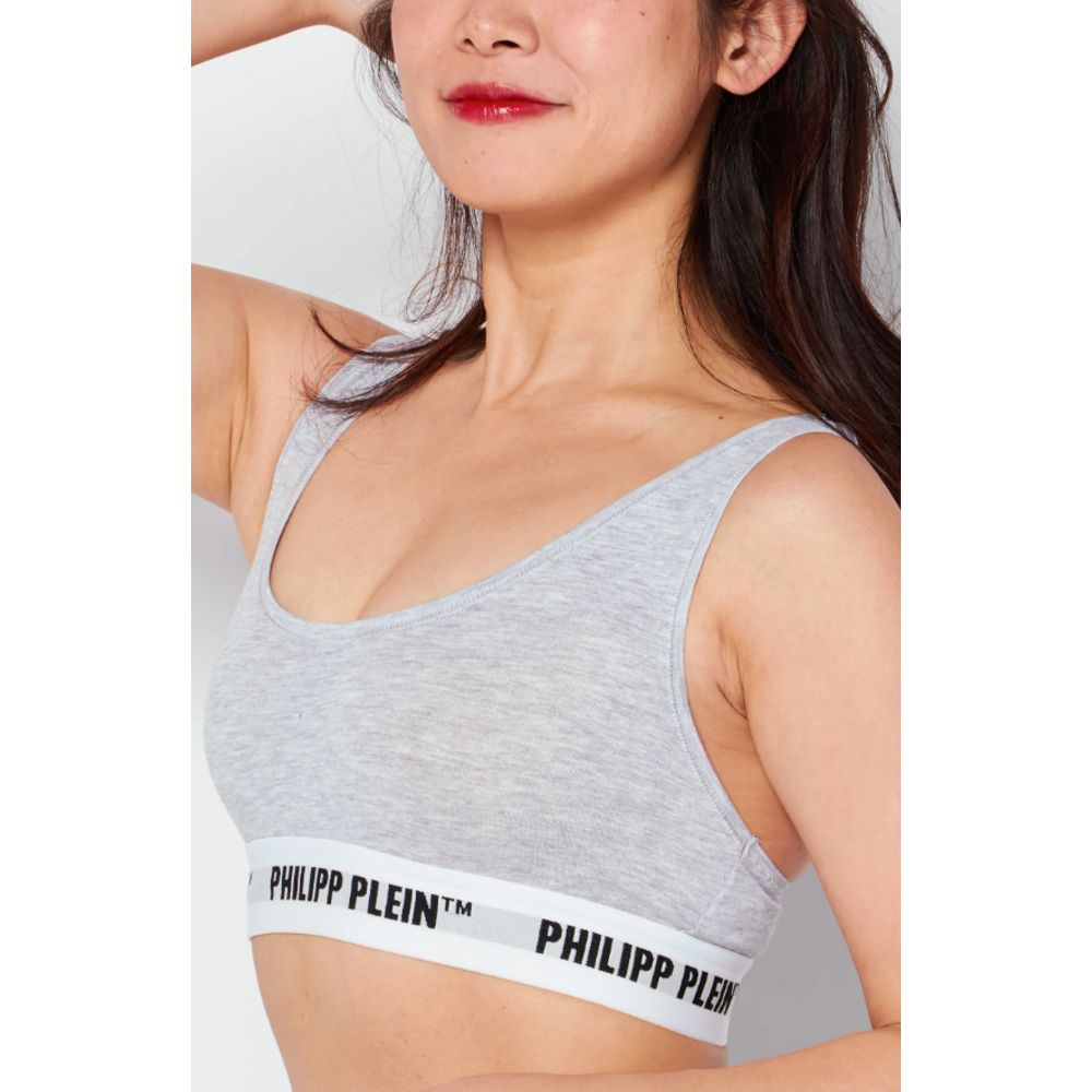 Philipp Plein Graue Baumwoll-Tanktops