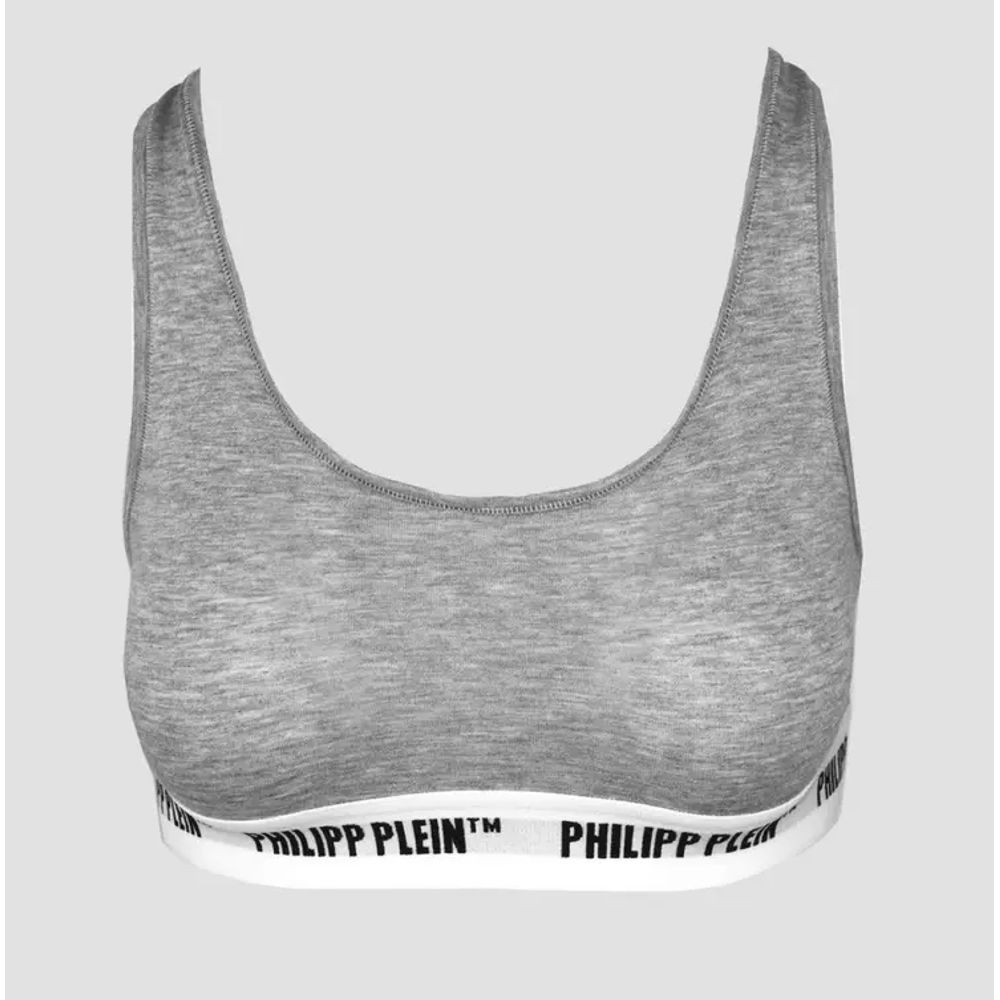 Philipp Plein Graue Baumwoll-Tanktops