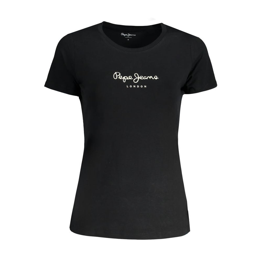 Pepe Jeans Women's Black Cotton T-Shirt