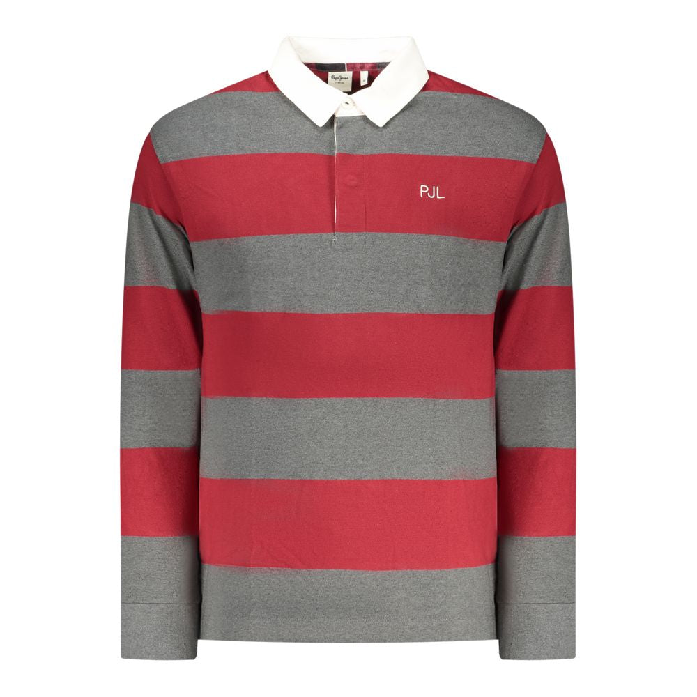 Pepe Jeans Men's Red Cotton Polo Shirt
