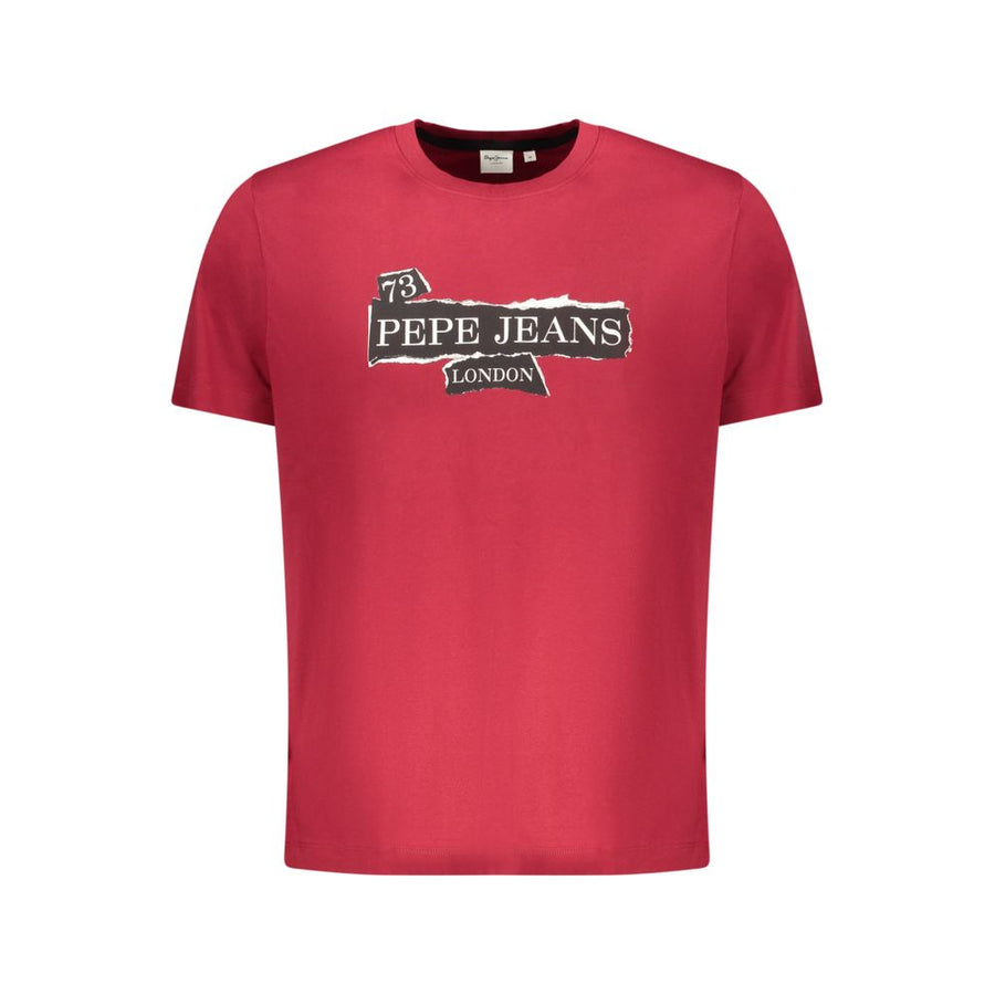 Pepe Jeans Men's Red Cotton T-Shirt