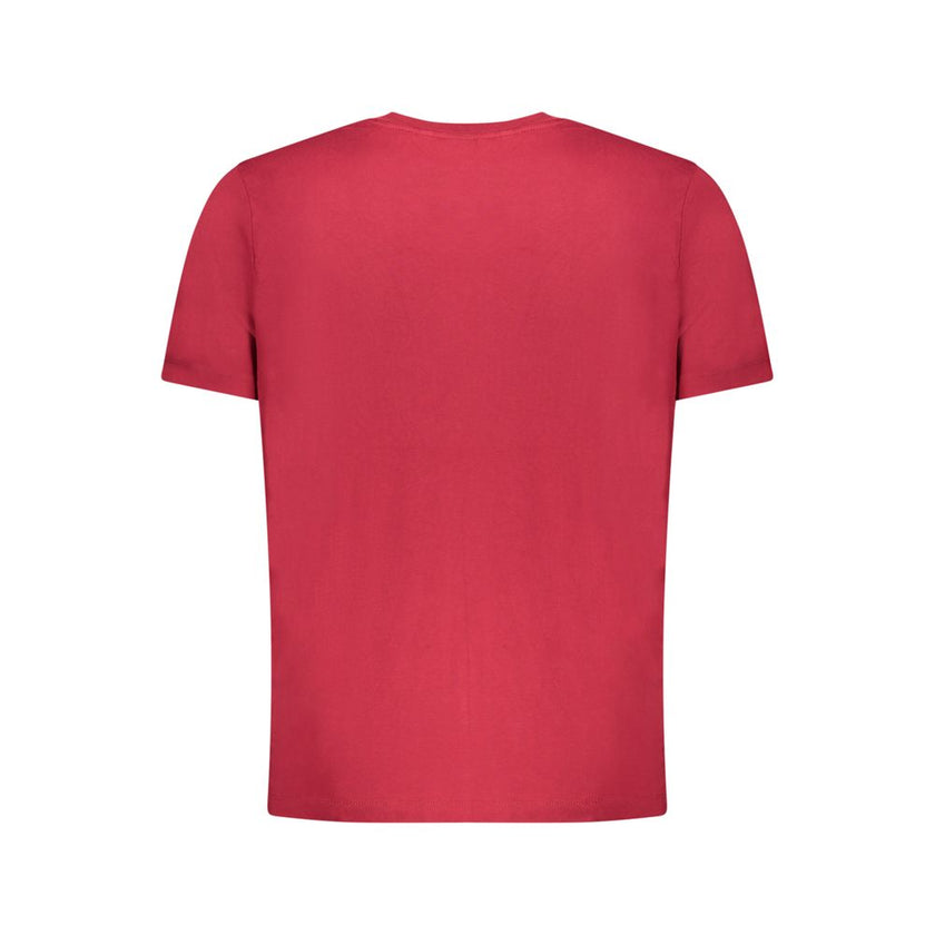 Pepe Jeans Rotes Baumwoll-T-Shirt für Herren