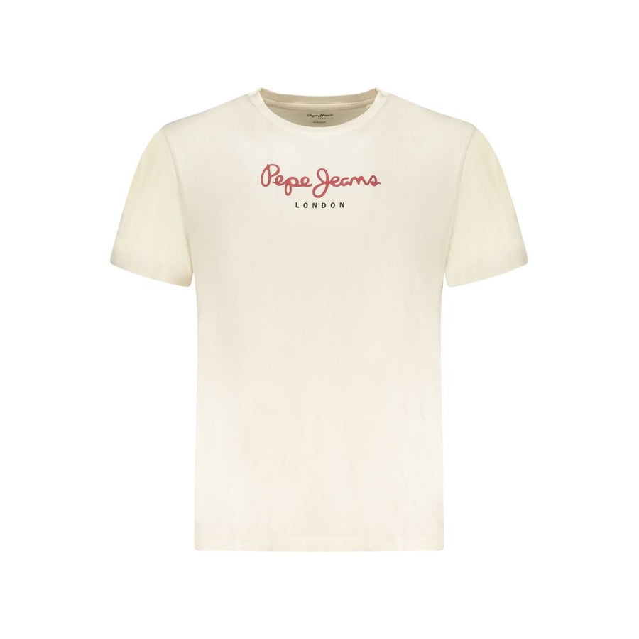 Pepe Jeans Men's Beige Cotton T-Shirt
