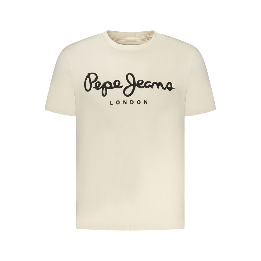 Pepe Jeans Men's Beige Cotton T-Shirt