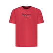 Pepe Jeans Rotes Baumwoll-T-Shirt für Herren