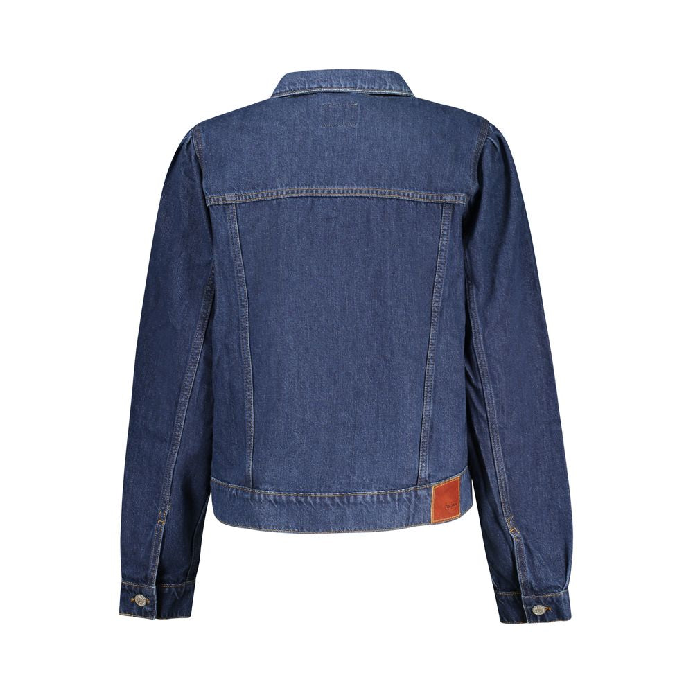 Pepe Jeans Blue Cotton Jacket for Women