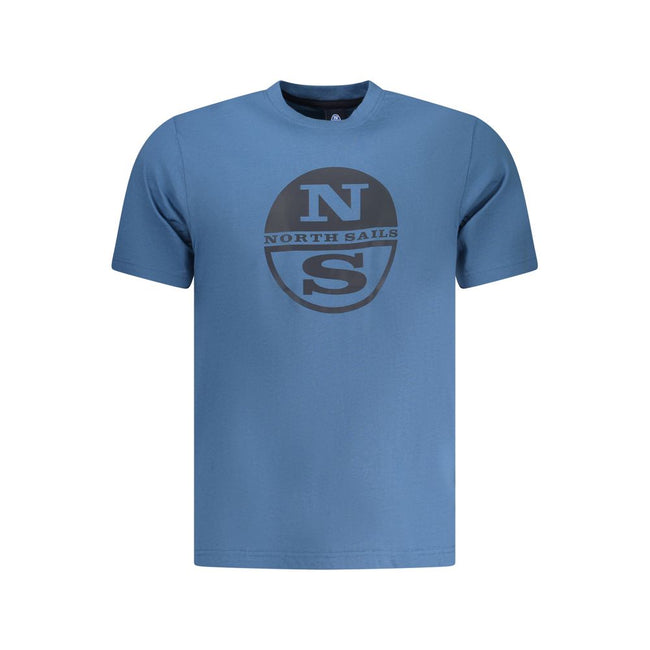 North Sails Blu Baumwoll-T-Shirt für Herren
