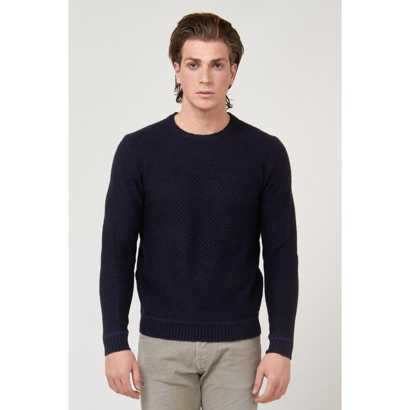 Gas Blauer Marabou-Pullover
