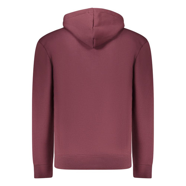 Coveri Moving Rotes Herren-Kapuzensweatshirt aus Baumwolle