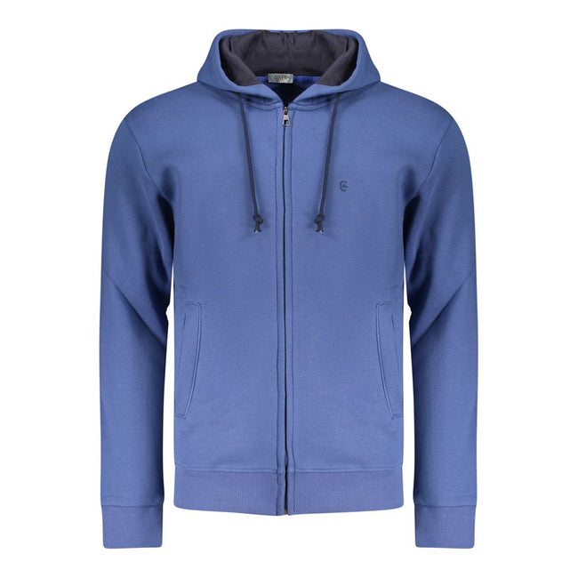 Coveri Moving Blauer Baumwoll-Kapuzenpullover für Herren
