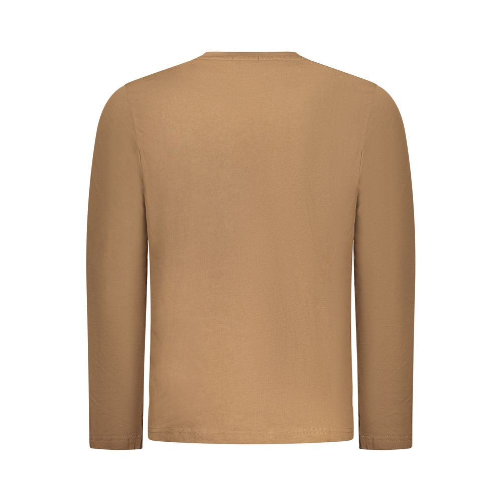 Coveri Moving Marrone Baumwoll-T-Shirt für Herren
