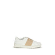 Valentino Garavani Weiße Low-Top-Sneaker aus Kalbsleder Bos Taurus