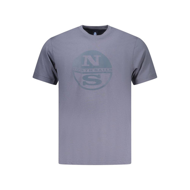 North Sails Blu Baumwoll-T-Shirt für Herren