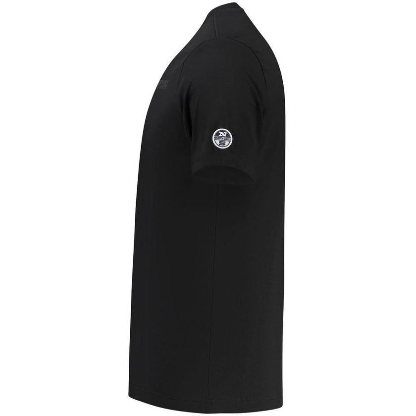 North Sails Schwarzes Baumwoll-T-Shirt für Herren