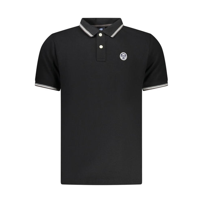 North Sails Schwarzes Baumwoll-Poloshirt für Herren