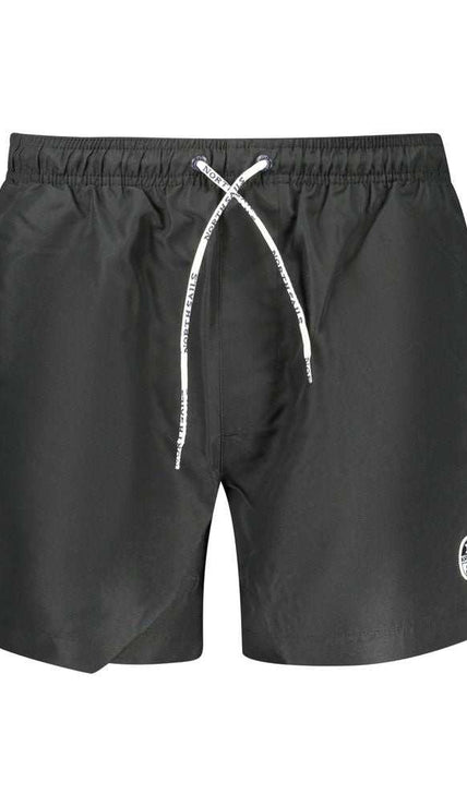 North Sails schwarze Badeshorts aus Polyester für Herren mit elastischem Bund und Kordeln