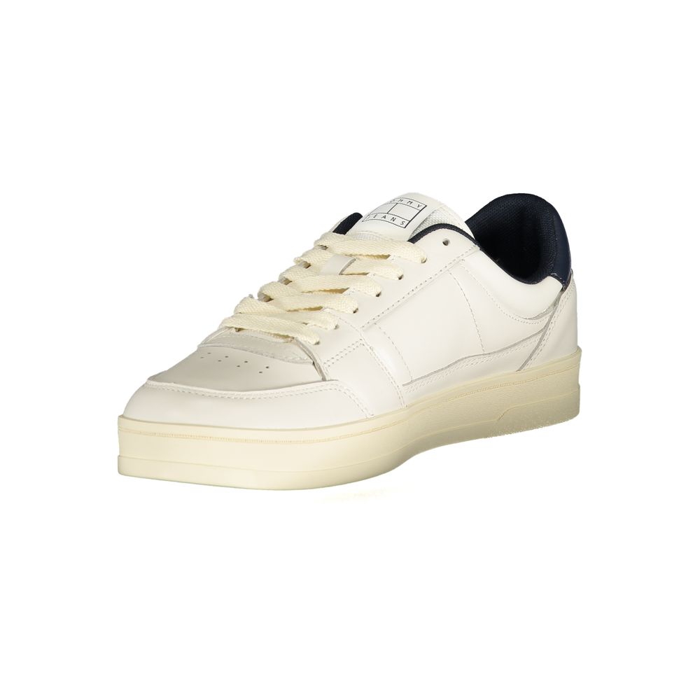 Tommy Hilfiger Men's White Leather Sneakers
