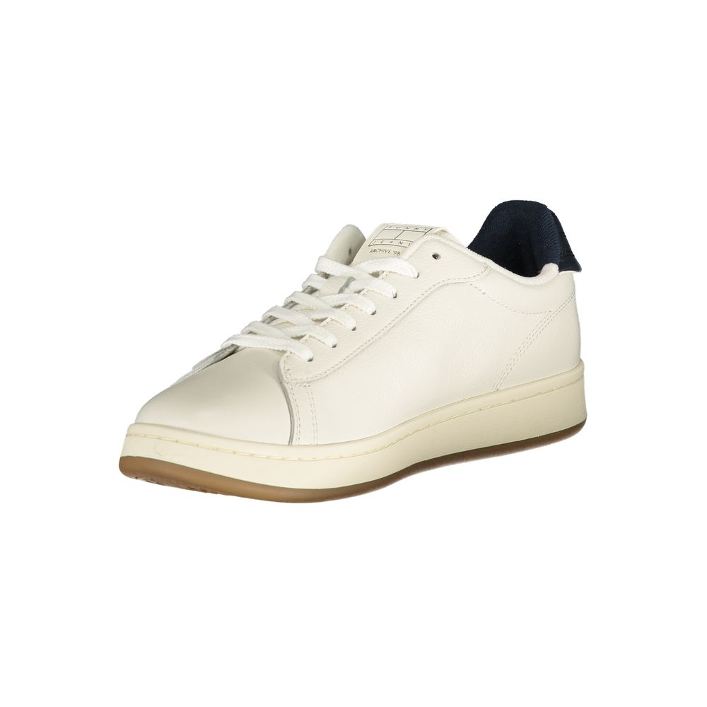 Tommy Hilfiger Men's White Polyurethane Sneakers