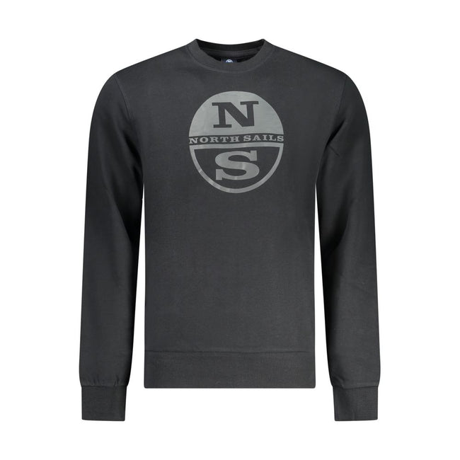 North Sails Schwarzer Baumwoll-Herren-Sweatshirt