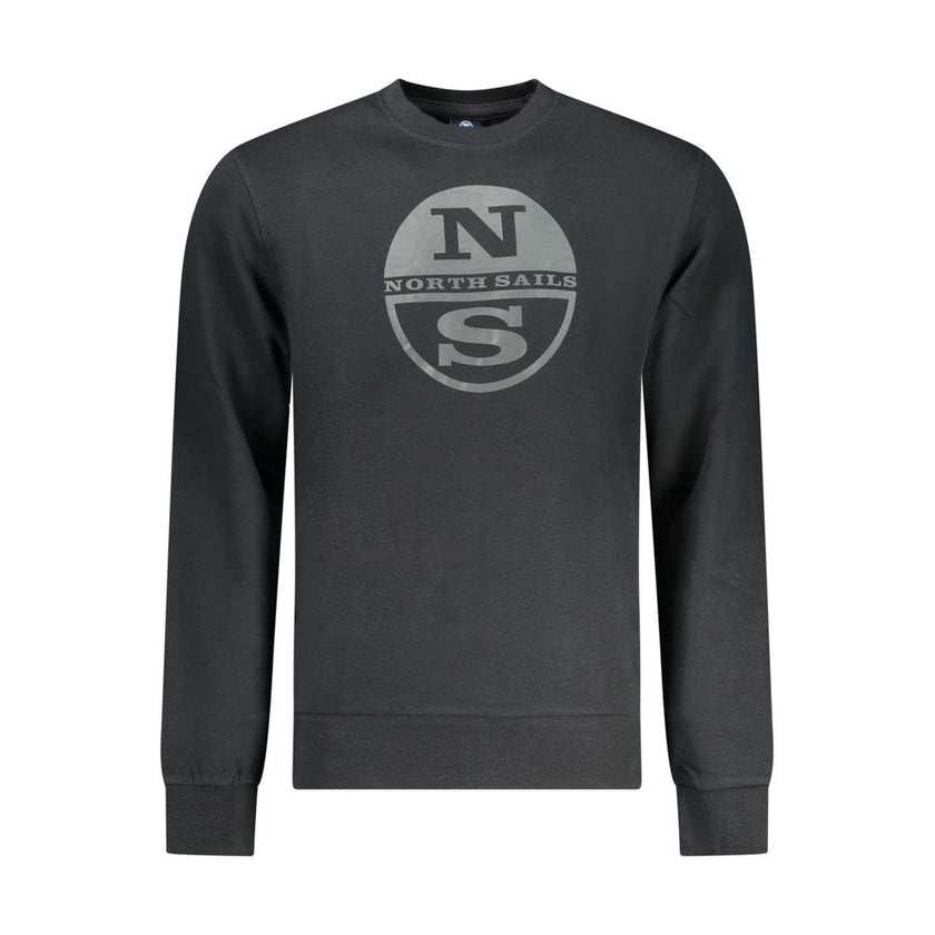 North Sails Schwarzer Baumwoll-Herren-Sweatshirt