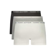 Tommy Hilfiger graue Herren-Boxershorts aus Baumwolle im Dreierpack mit ikonischem Logo auf Gummibund