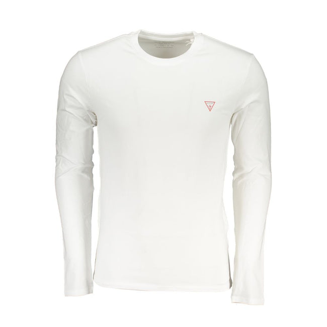 Guess Jeans Weißes Herren-T-Shirt aus Baumwolle