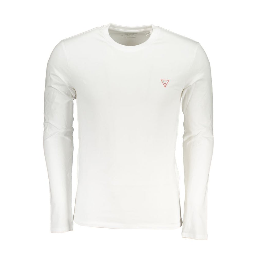 Guess Jeans Weißes Herren-T-Shirt aus Baumwolle
