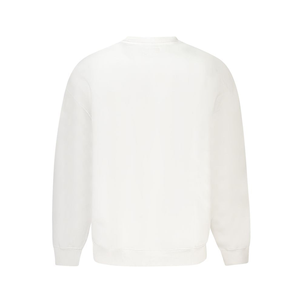 Guess Jeans Men's White Cotton Pullover
