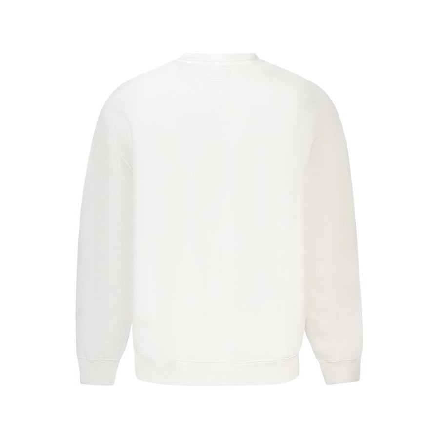 Guess Jeans Men's White Cotton Pullover