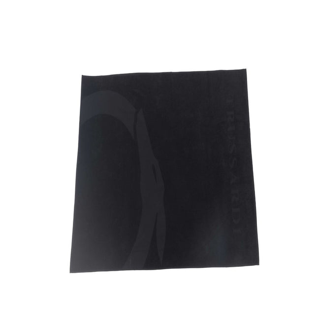 Trussardi Beachwear Schwarzes Strandtuch aus Baumwolle für Herren