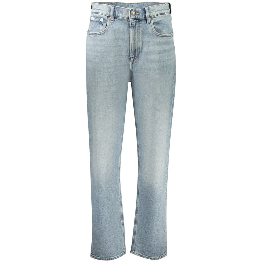 Calvin Klein Blaue Baumwolljeans mit geradem Bein