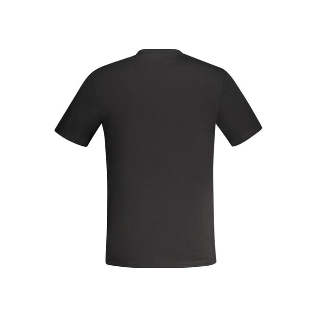 Guess Jeans Schwarzes Baumwoll-T-Shirt für Herren