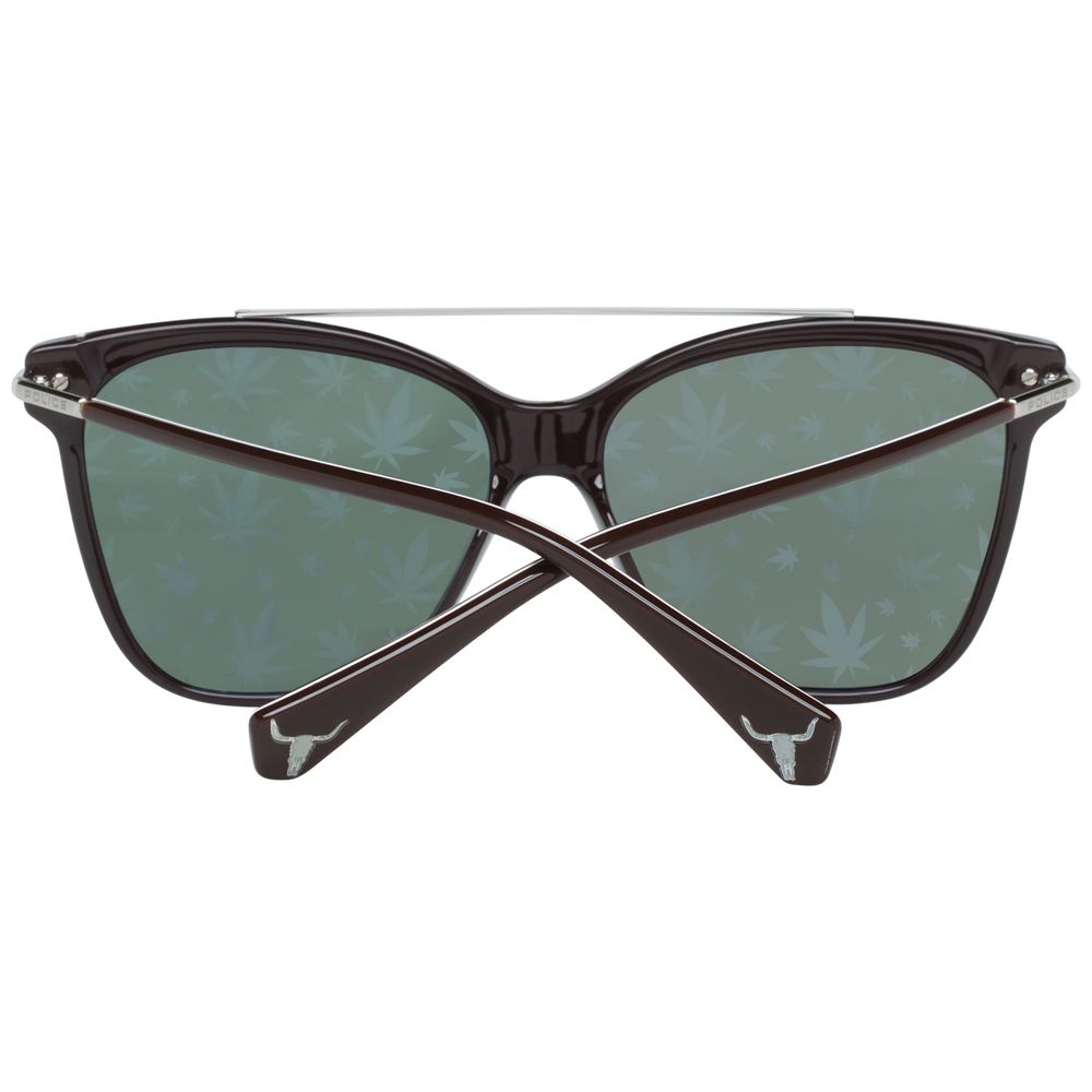 Police Sunglasses made of Brown Metal & Plastic