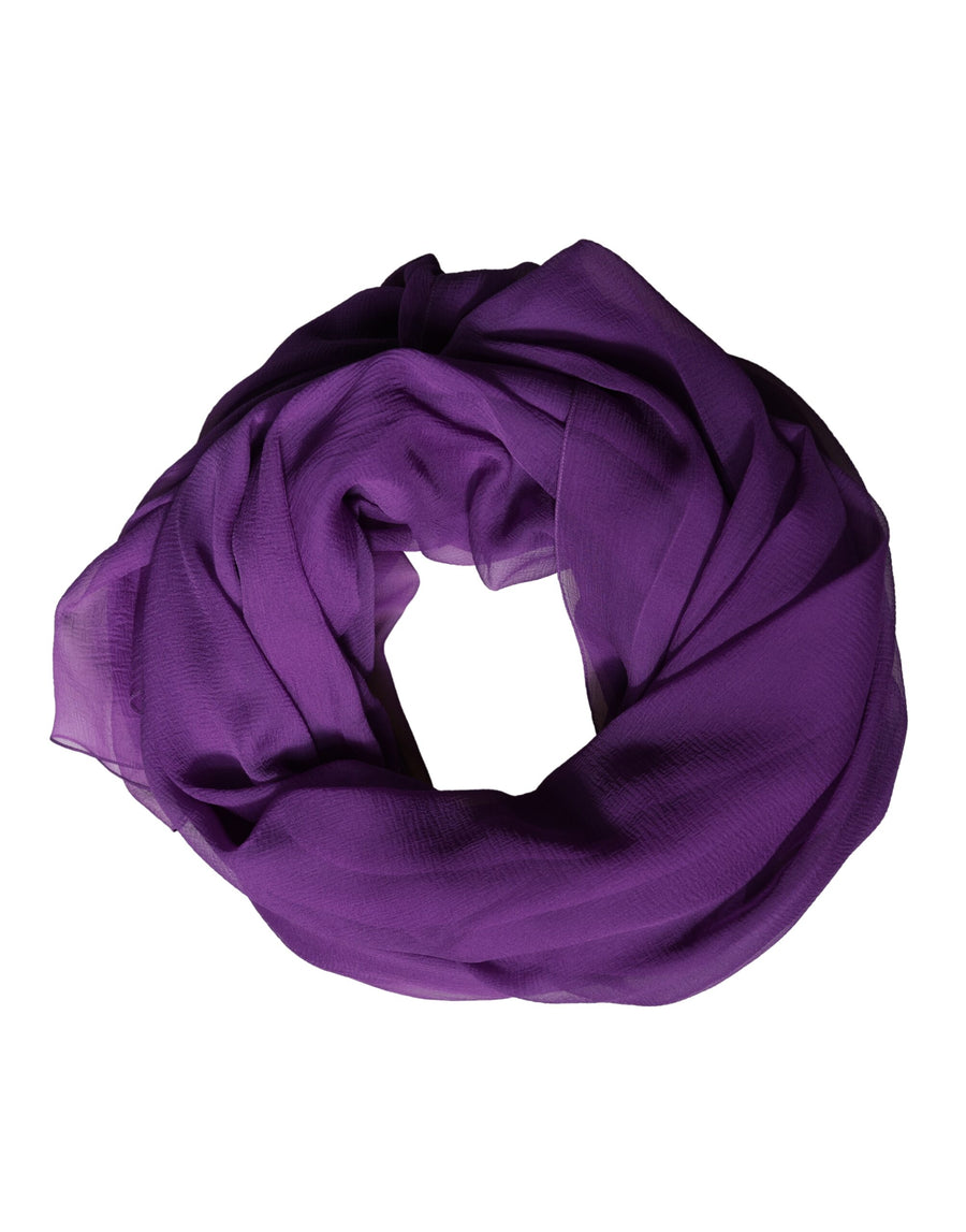 Dolce & Gabbana Purple Silk Scarf Stole 200cm x 134cm Shawl