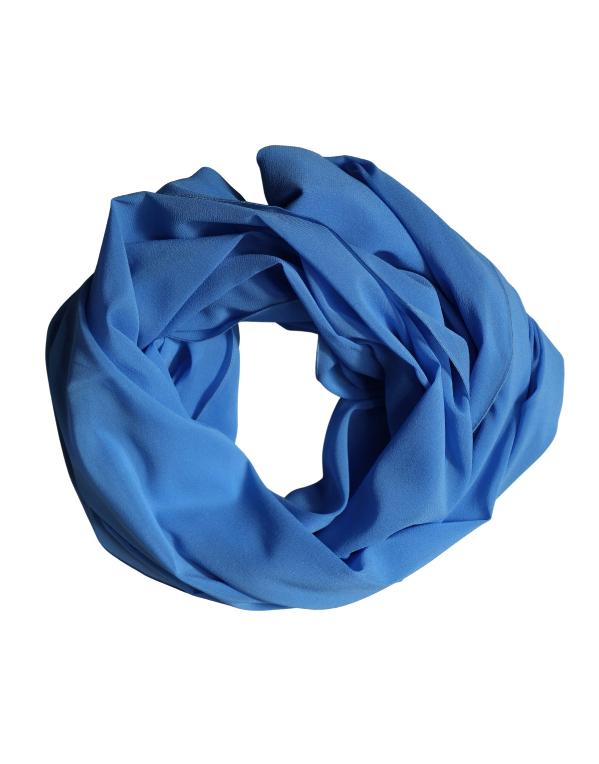 Dolce & Gabbana Blue Silk Neck Scarf Stole 200cm x 64cm Scarf