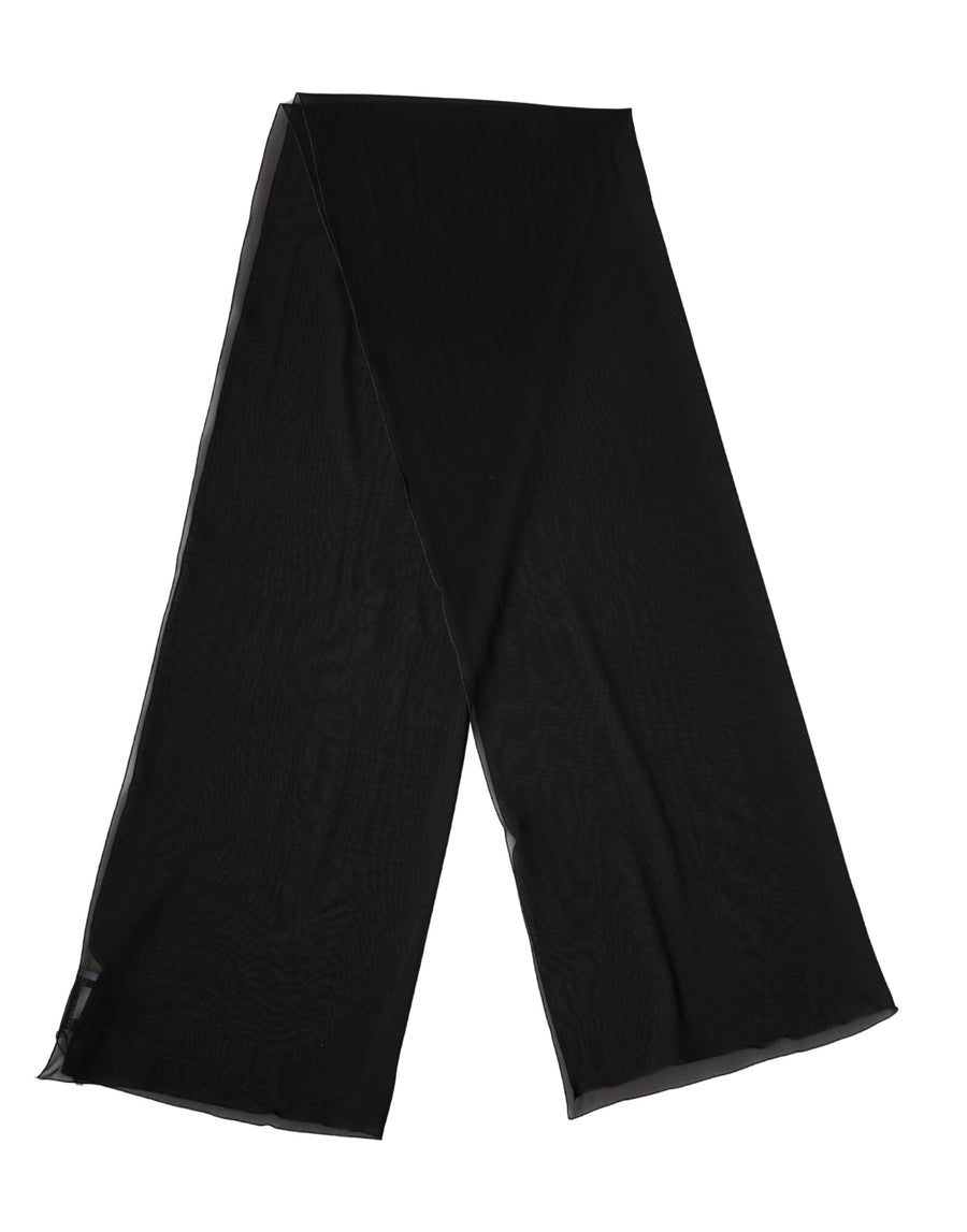 Dolce & Gabbana Black Silk Scarf Stole 200cm x 64cm