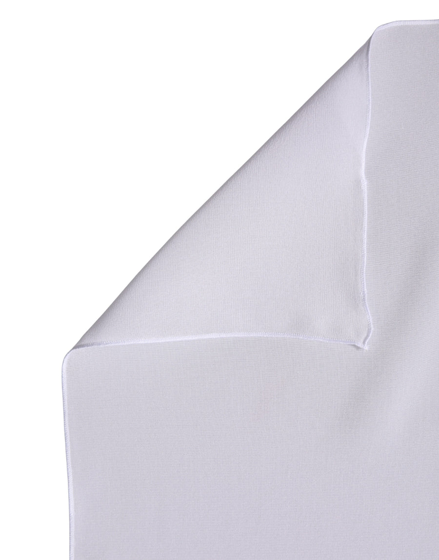 Dolce & Gabbana White Silk Neck Scarf Stole 200cm x 64cm Scarf