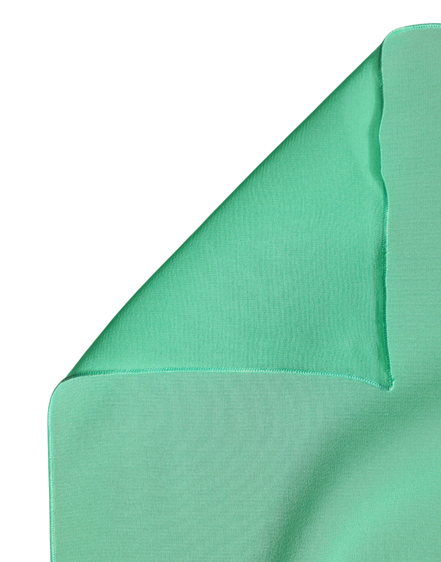 Dolce & Gabbana Green Silk Neck Wrap Stole 200cm x 64cm Scarf
