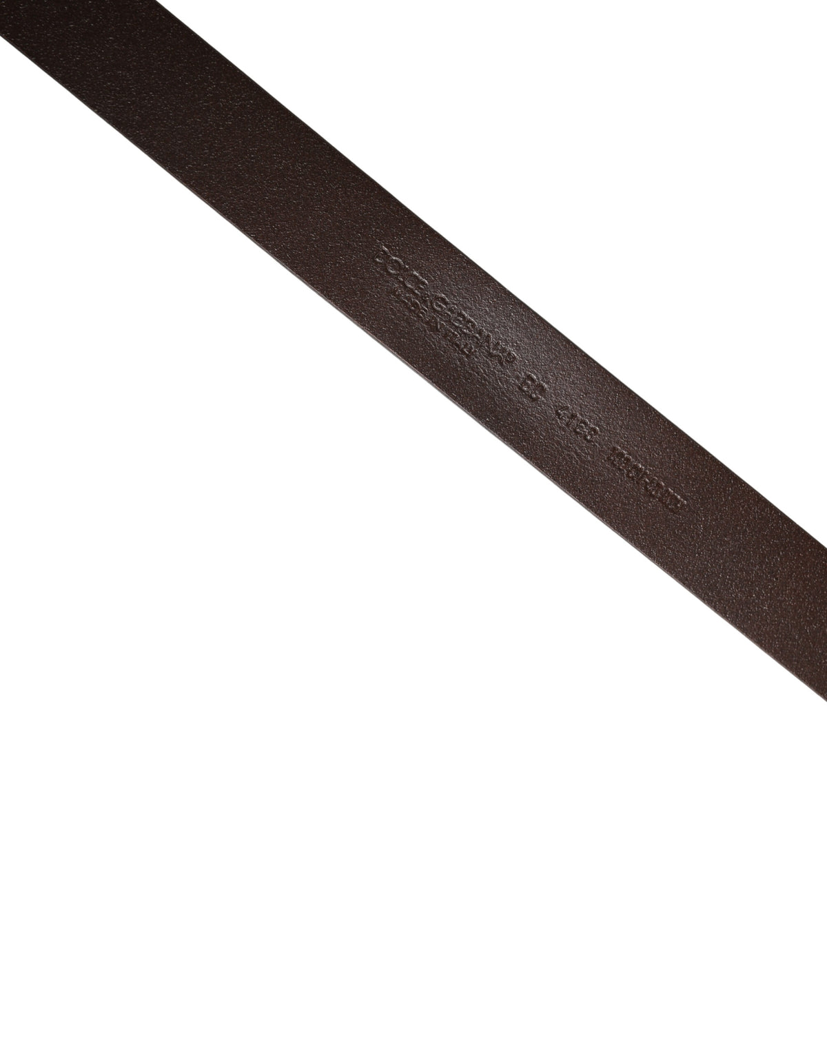 Dolce & Gabbana Men's Brown Leather Belt with Logo and Metal Buckle