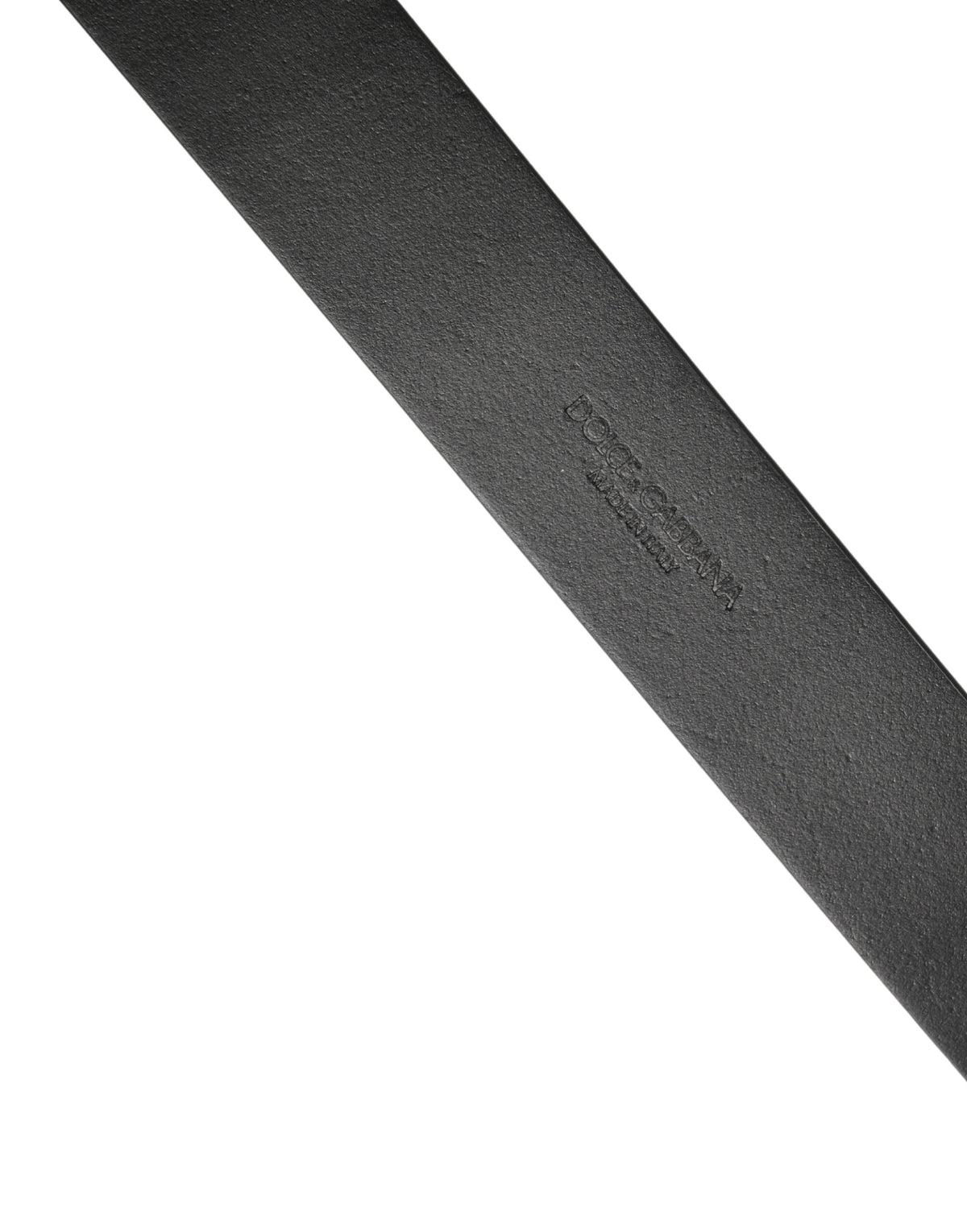 Dolce & Gabbana Black Calfskin Belt with Silver Metal Buckle