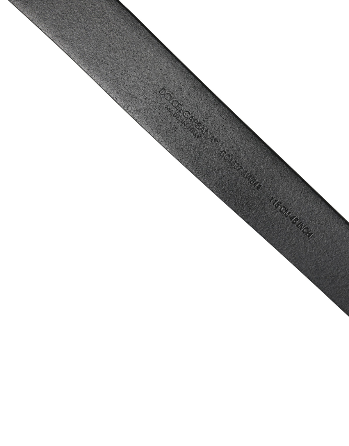 Dolce & Gabbana Black Calfskin Belt with Silver Metal Buckle