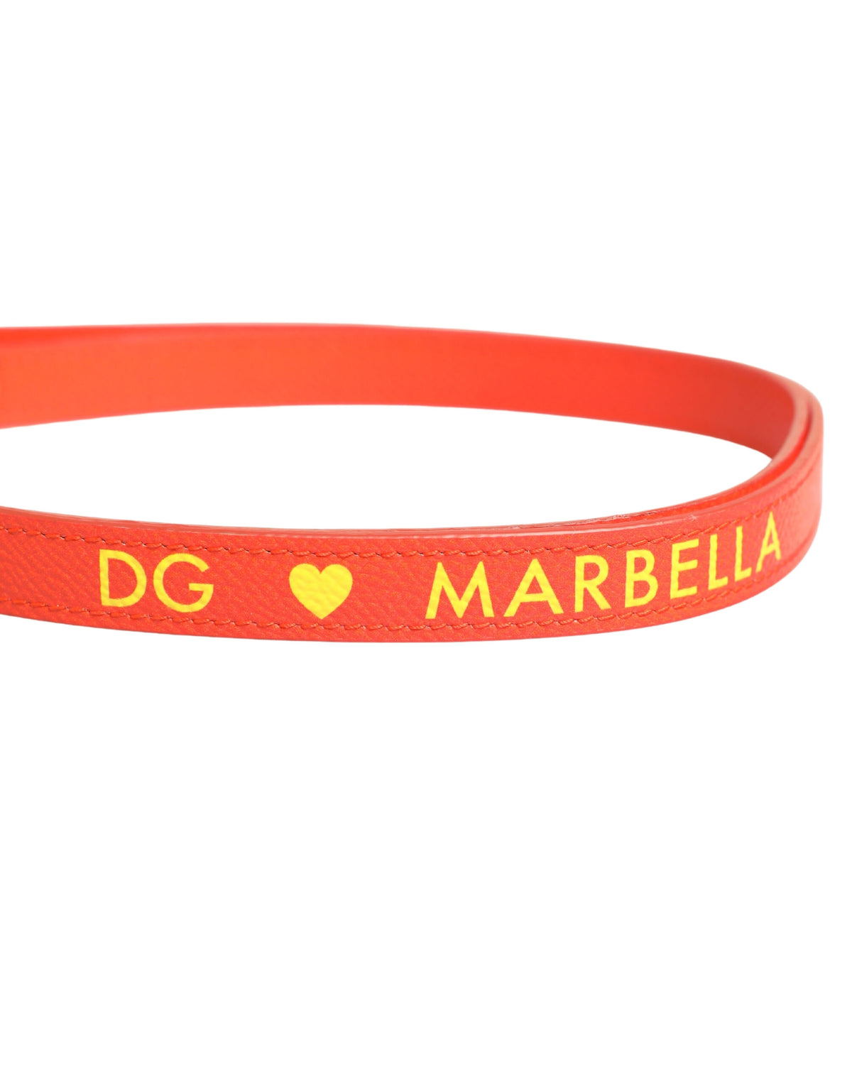 Dolce & Gabbana Gelbe Kalbsleder Logo Flip Holder Strap Airpods Hülle