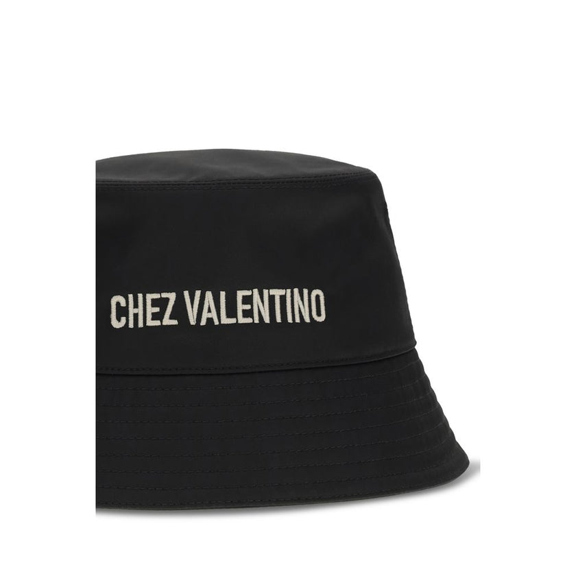 Valentino Garavani Schwarzer Baumwoll-Bucket Hat