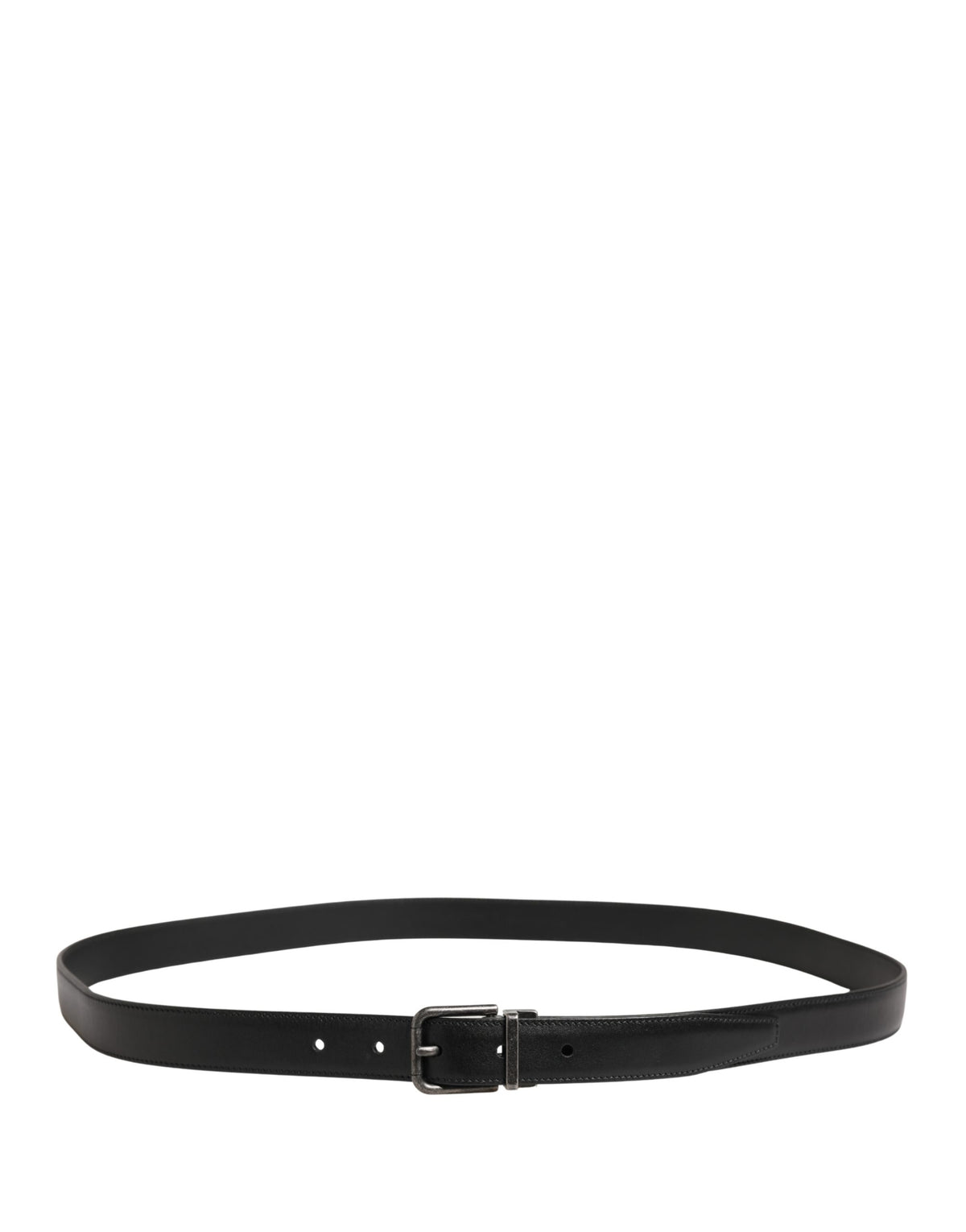 Dolce & Gabbana Men's Buckle Black Leather Belt