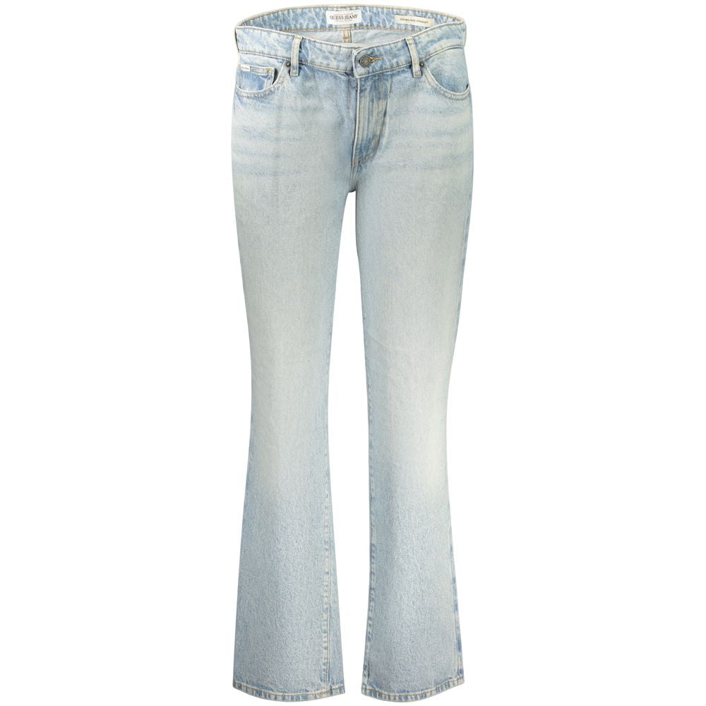 Guess Jeans Blue Cotton Straight Leg Jeans