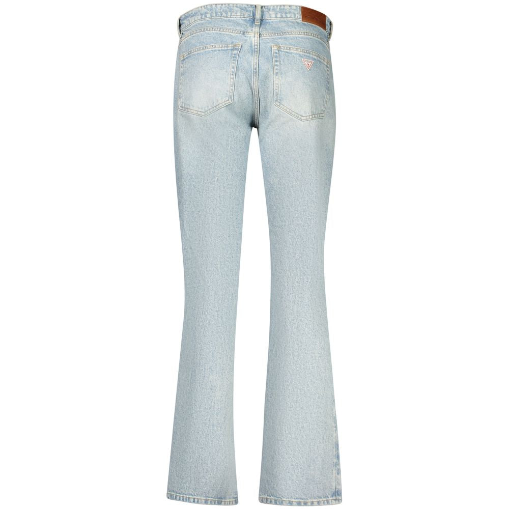Guess Jeans Blue Cotton Straight Leg Jeans