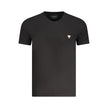 Guess Jeans Schwarzes Baumwoll-T-Shirt für Herren