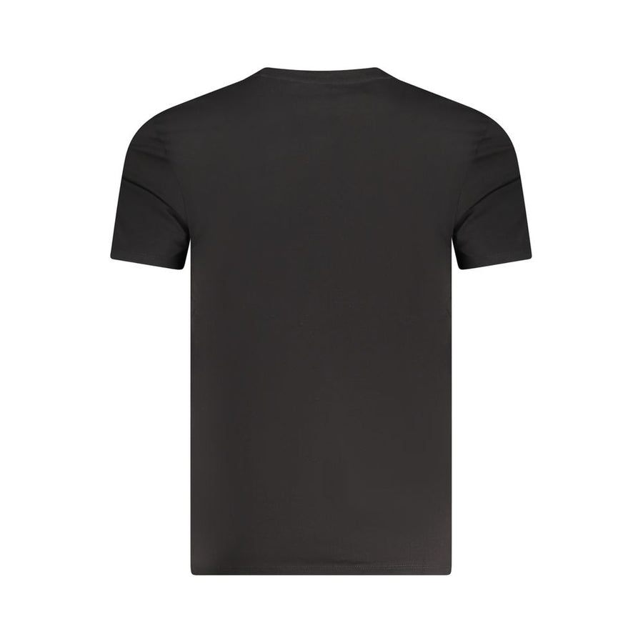 Guess Jeans Schwarzes Baumwoll-T-Shirt für Herren
